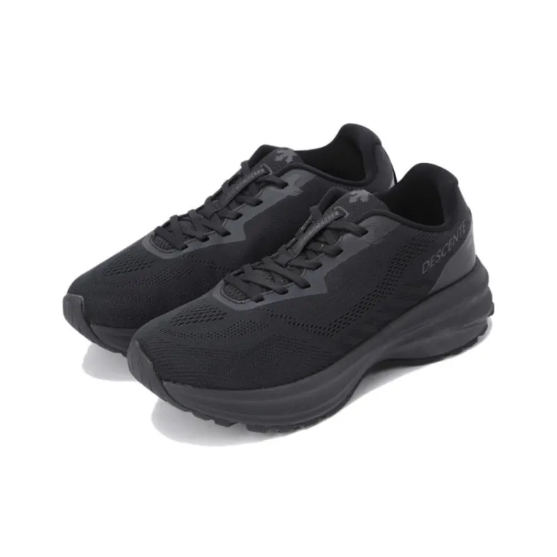DESCENTE Anti Slip Wear Resistant Low Top Running Shoes Unisex Black-1