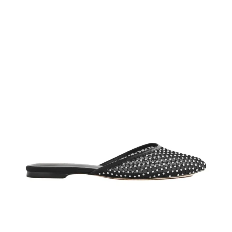 REFORMATION Wrap-toe Slippers Women's Black-1