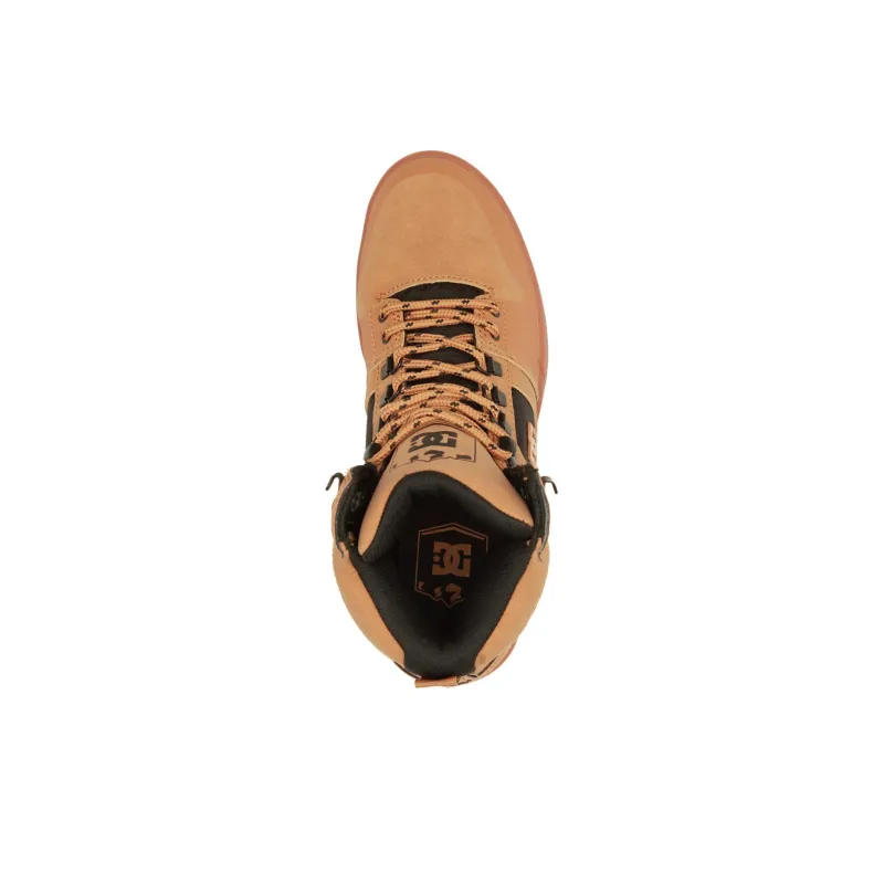 DC Shoes Slip Resistant Waterproof High Top Hiking Shoes Men's Brown-3
