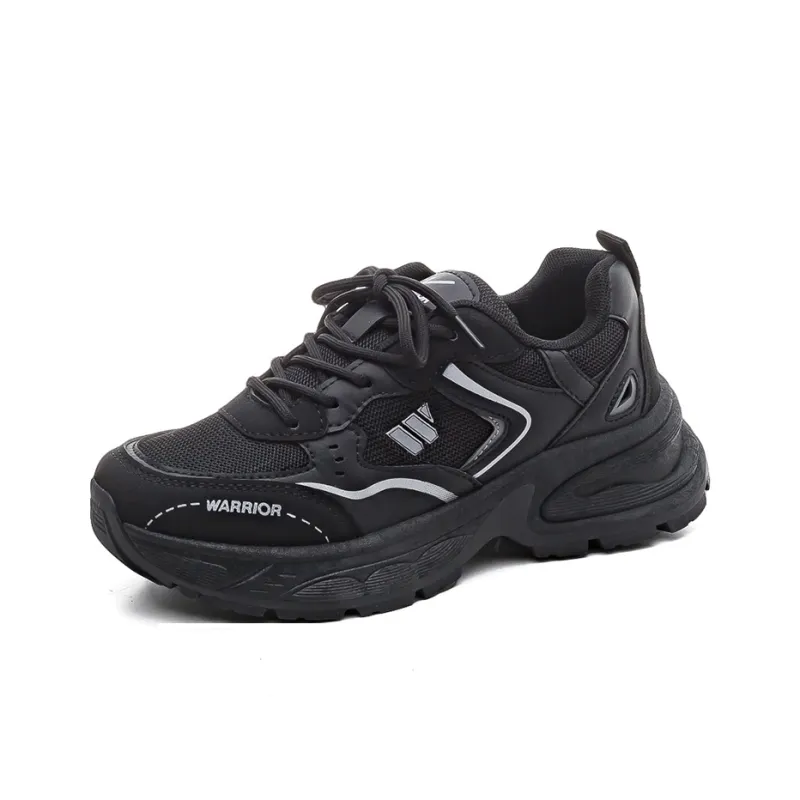 Warrior Warrior Breathable Slip Resistant Low Top Chunky Sneakers Women's Black-1