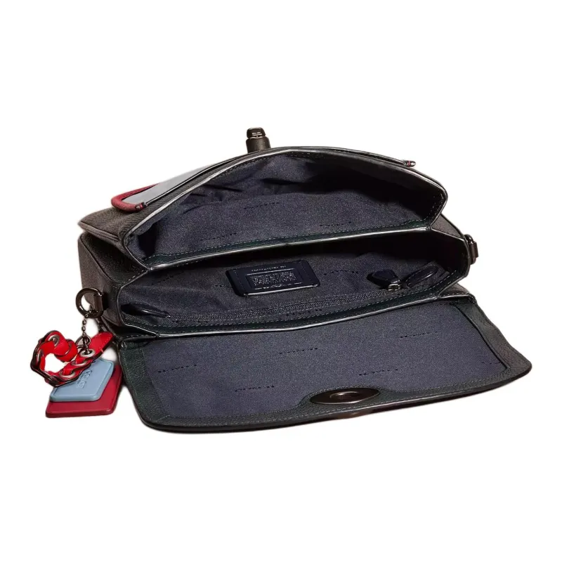 COACH Cassie Pebbled Leather Shoulder Bag Crossbody Bag Medium Size Women's Tin Alloy With Pine Green-2