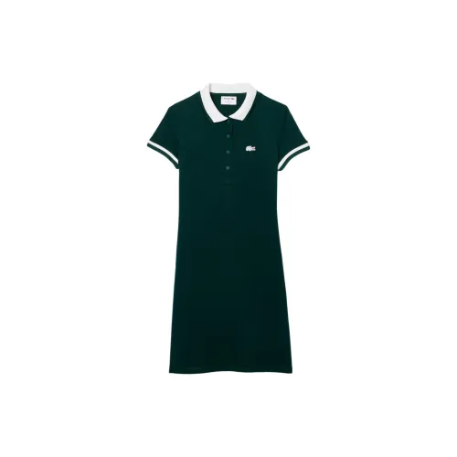 LACOSTE Short-Sleeved Dresses Women's Green