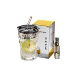 [Personal Use]Glass Straw Cup (Black)
