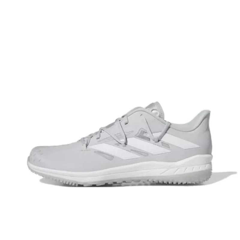 Adidas Adizero Afterburner 9 Turf Baseball Team Light Grey Cloud White Silver Metallic-0