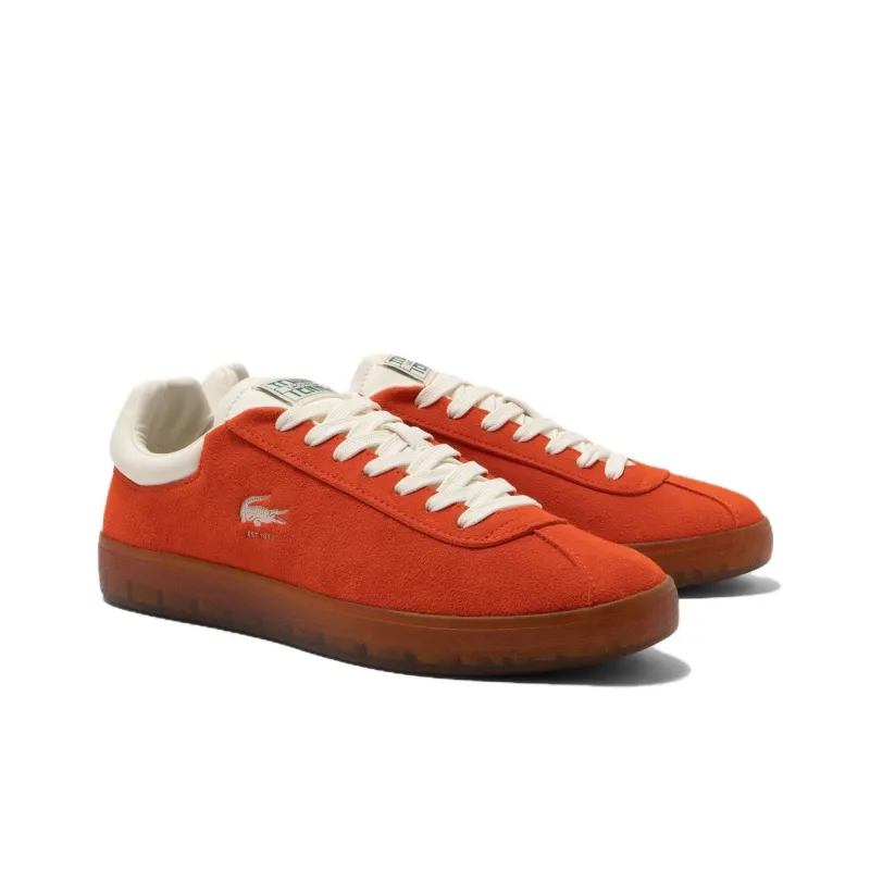 LACOSTE Low Top Skateboard Shoes Men's Orange Red-2