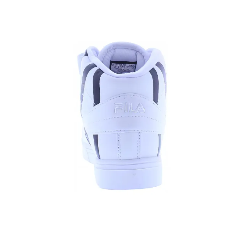 FILA Anti Slip Wear Resistant High Top Skateboard Shoes Men's White-2