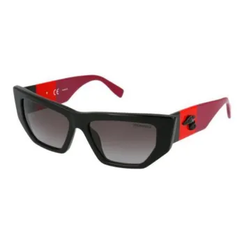 TRUSSARDI Acetate Irregular Shape Sunglasses Women's Black