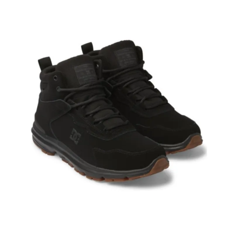 DC Shoes Anti Slip Wear Resistant Mid Top Outdoor Shoes Men's Black-2