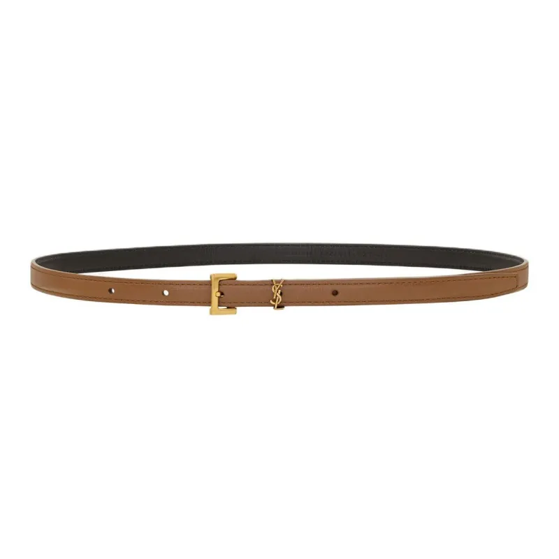 SAINT LAURENT Extra Thin Cassandre Belt-0