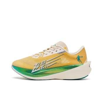 QIAODAN Flying Shadow PB4.0 Running Shoes Women's Low Top Marigold Yellow/Pale Green