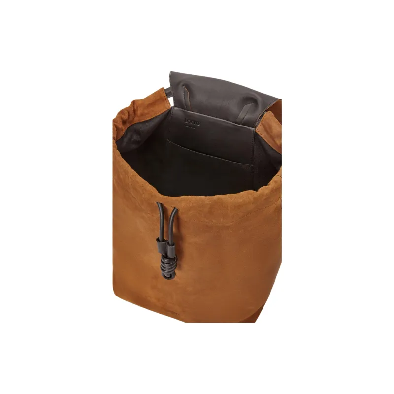 LOEWE Suede Backpack Regular Unisex Cognac-3