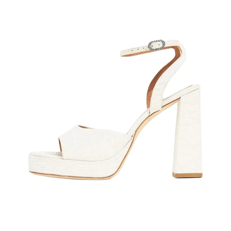 Staud Solange Strap Sandals 12.5cm Women's White-0