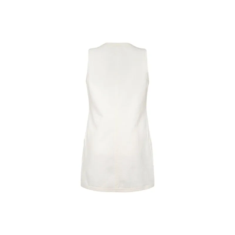 FRAME SS24 Sleeveless Dress Women's White-1