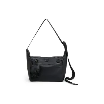 Old Man's Head Fabric Shoulder Bag Men's Black