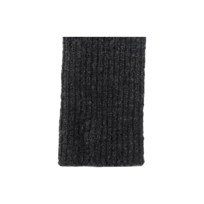ZARA Polyester Polyacrylic Polyamide Polyamide Wool Nylon Gloves Women's Coal Gray-1