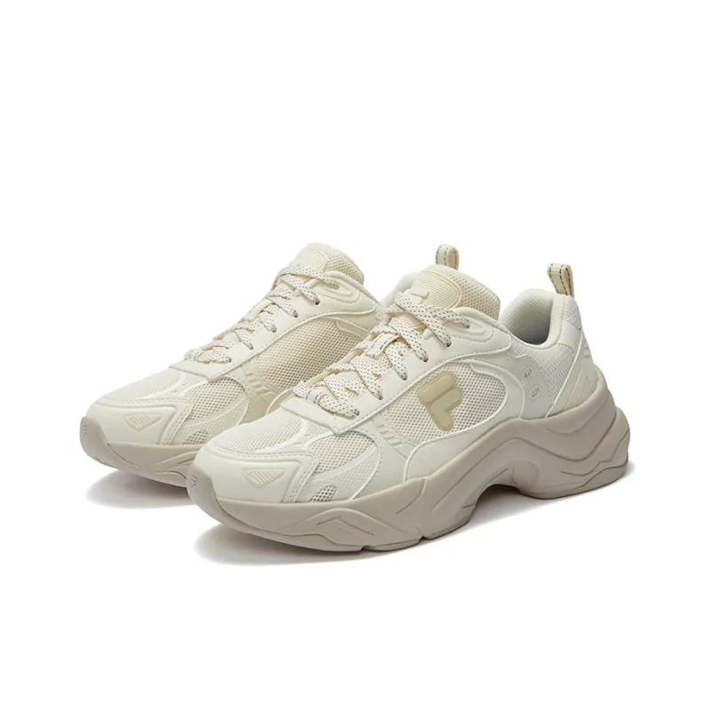 FILA FUSION UNIQUE Durable Breathable Low-Top Casual Shoes Women's Antique White Color-3