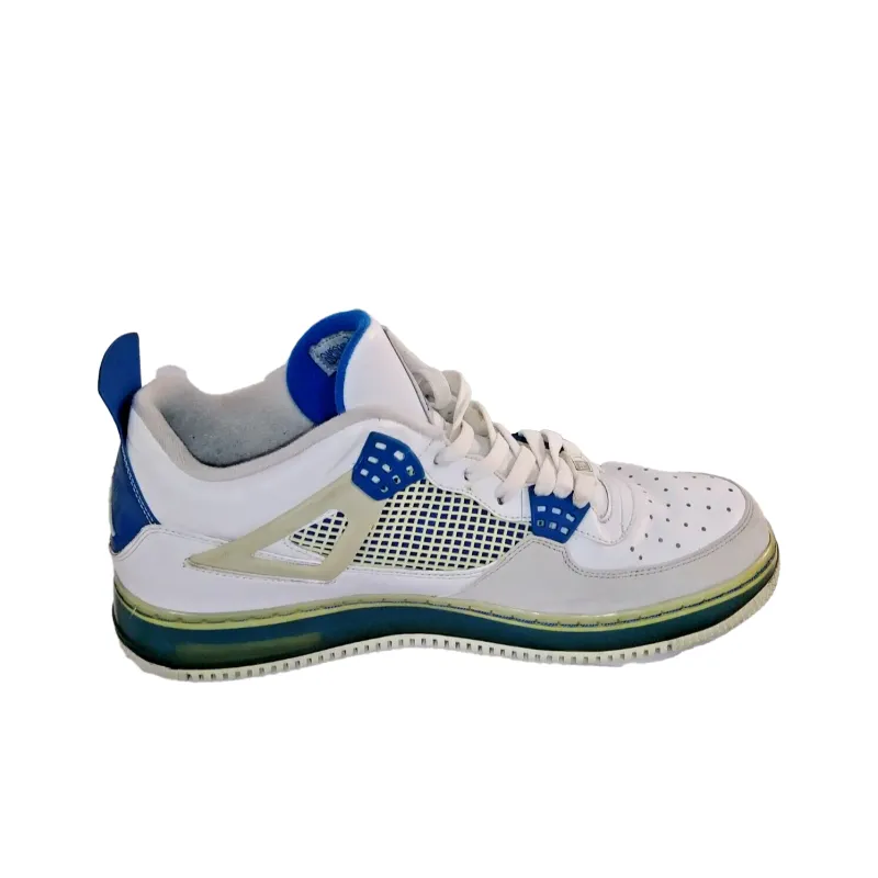 Jordan Air Jordan 1 Cushioning Anti-Slip And Wear-Resistant Low-Top Basketball Shoes Men's Blue White-1