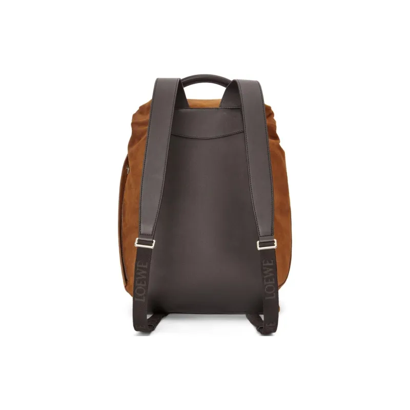 LOEWE Suede Backpack Regular Unisex Cognac-2