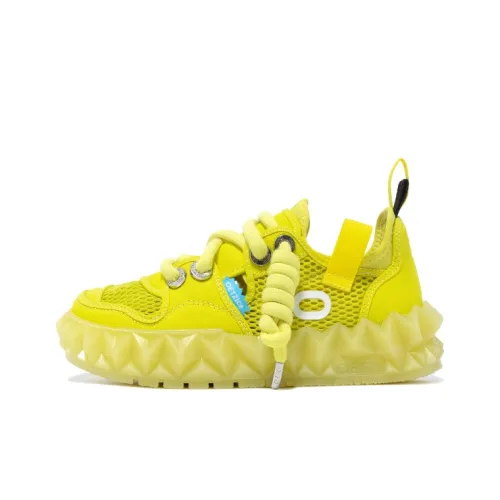 OETZI Skateboard Shoes Women's Low-Top Yellow