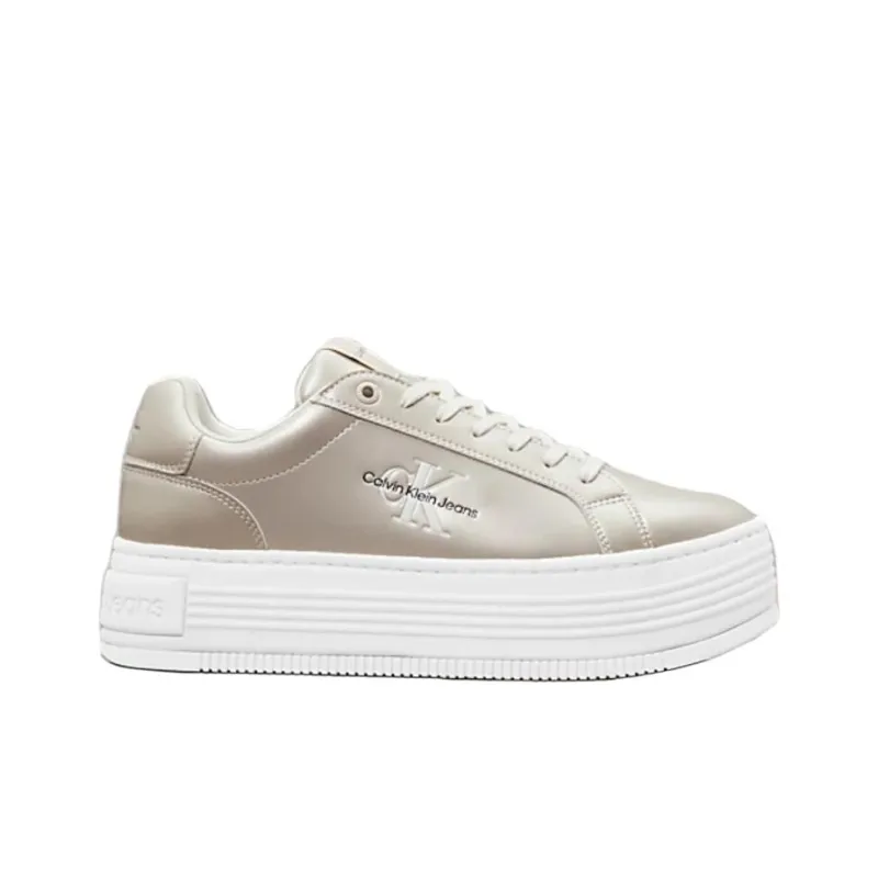 CALVIN KLEIN Low-Top Skateboard Shoes Women's Gold-1