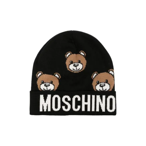 MOSCHINO Teddy Bear-jacquard Wool-blend Beanie