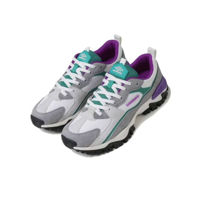 Umbro Anti Slip Wear Resistant Low Top Casual Shoes Unisex White Purple-1
