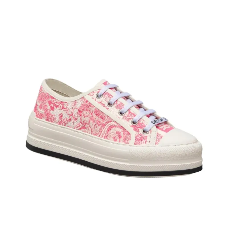 DIOR Walk'n'Dior Platform Shoes Low-Top Skateboard Shoes Women's Pink-2