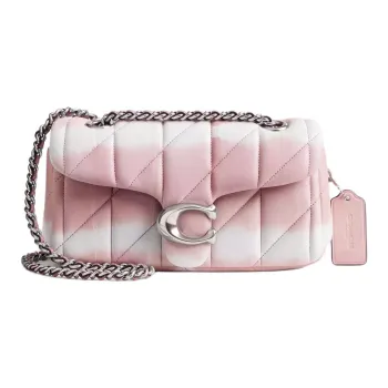 COACH Tabby Nappa Leather Crossbody Bag Shoulder Bag Unisex White & Pink