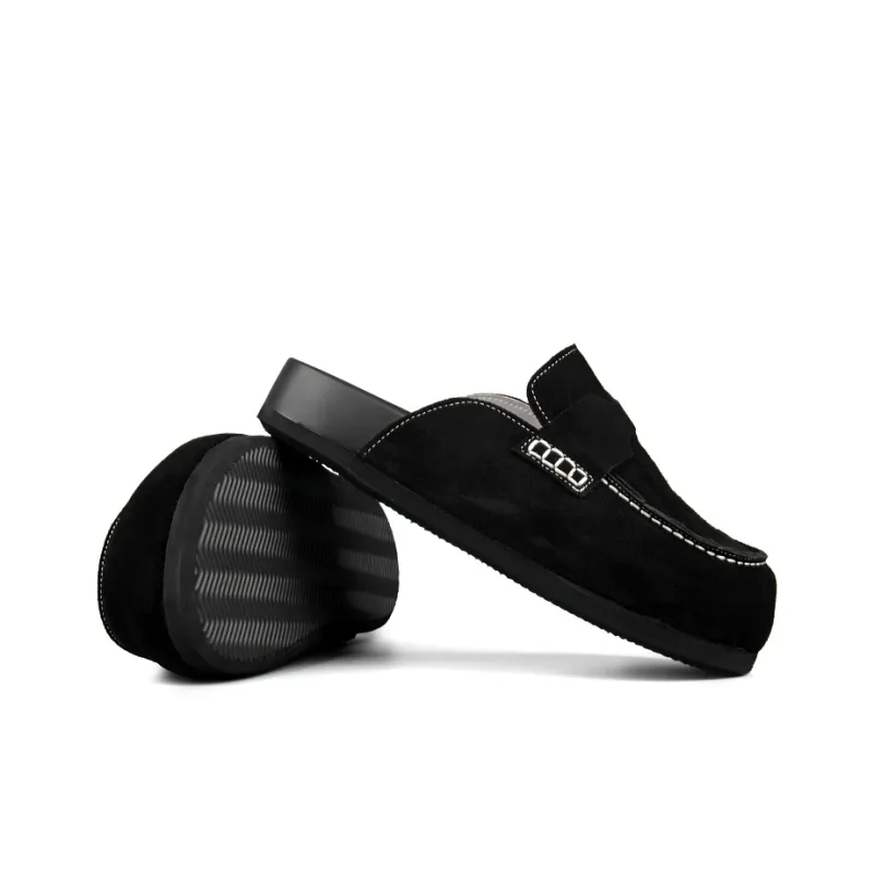 LOHAN·SIR Odor Resistant Abrasion Resistant Slip Resistant Wrap toe Slippers Unisex-39
