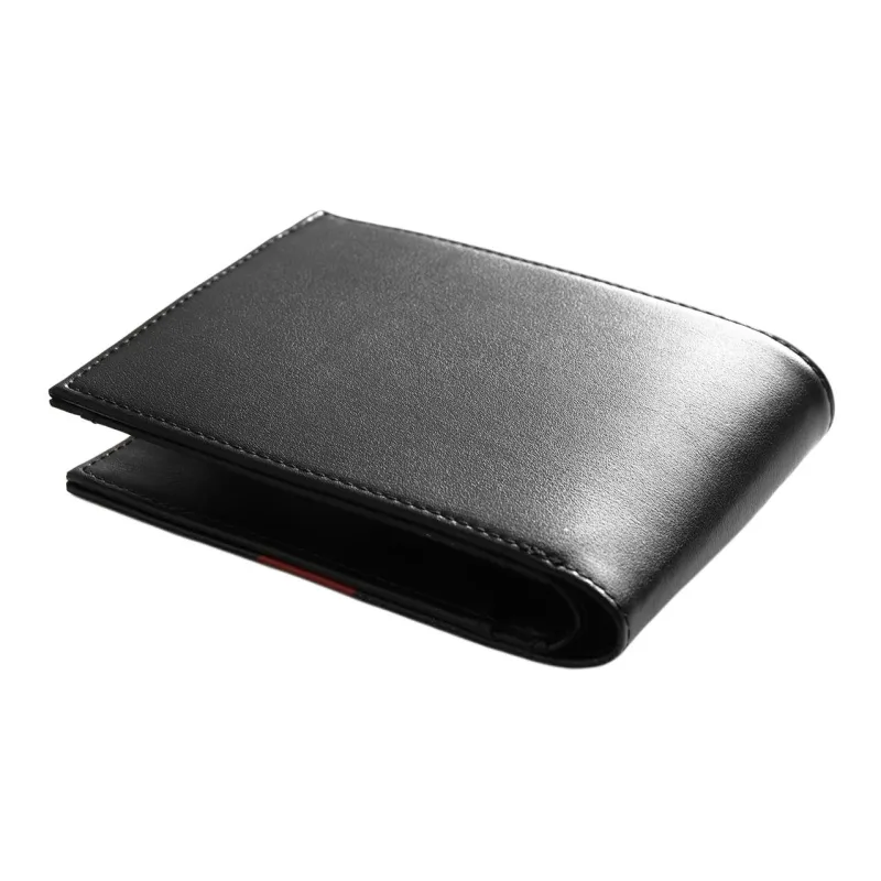 EMPORIO ARMANI Polyurethane Coin Purse Wallet Men's Black & Red-5