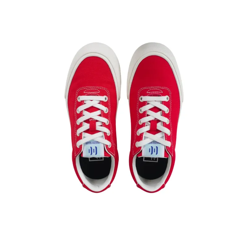Ollieskate Durable Lightweight And Breathable Low Top Couple Skateboard Shoes Unisex Red-3