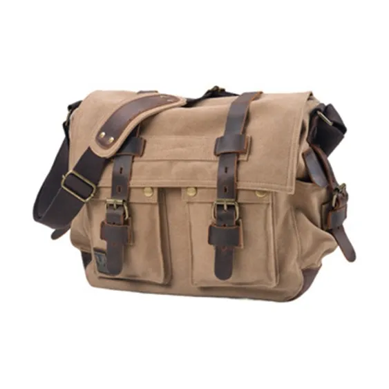 TTaG．baG Canvas Cowhide Canvas Bag Crossbody Bag Men's-3