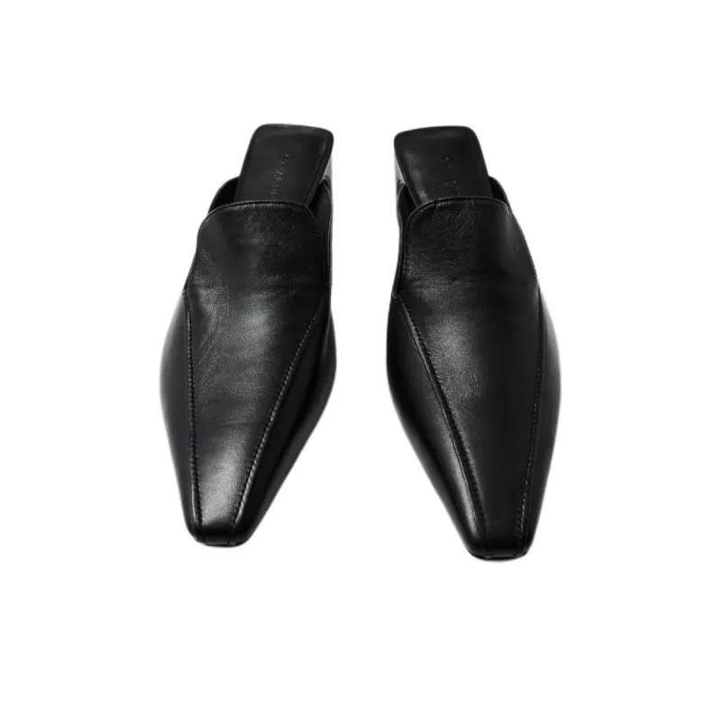 ST. AGNI Closed Toe Slippers 5cm Women's Black-3