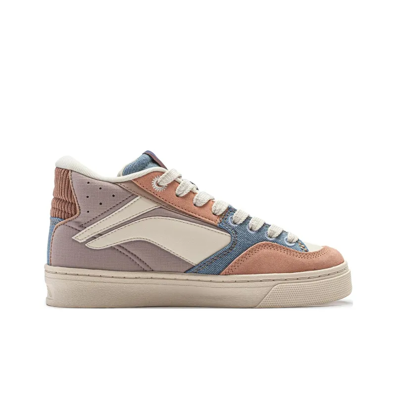 LiNing Wave 180 Wear resistant And Lightweight Mid Top Skateboard Shoes Women's-1