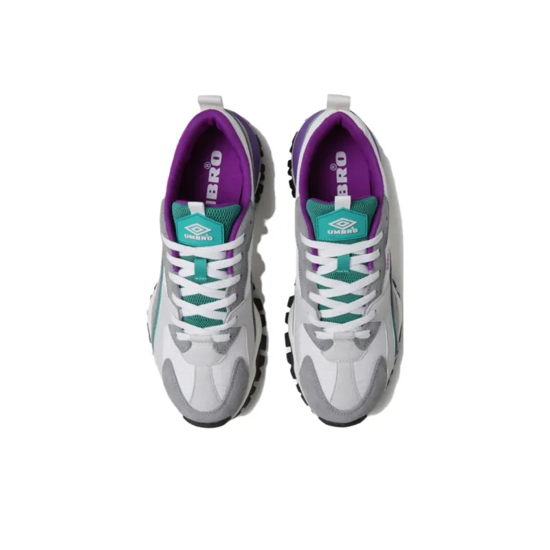 Umbro Anti Slip Wear Resistant Low Top Casual Shoes Unisex White Purple-2
