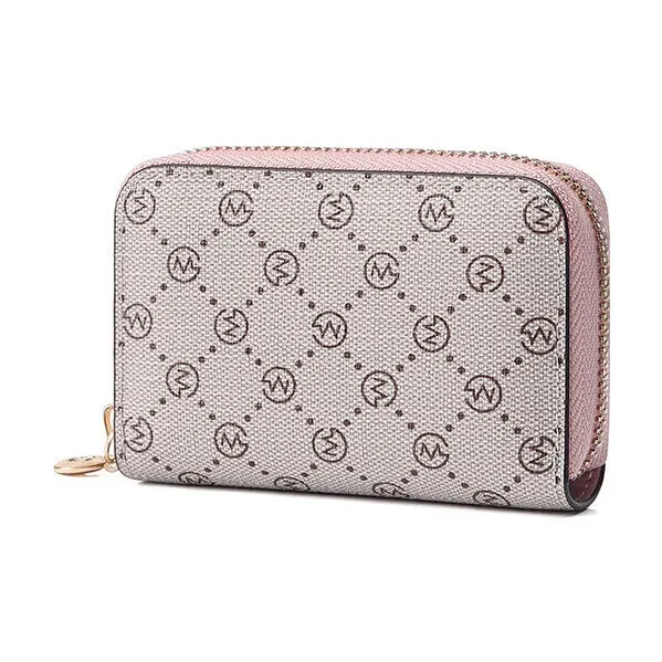 GOLF PVC Card Holder Regular Women's Smoke Pink Coffee/Burgundy Coffee-10