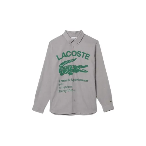 LACOSTE Shirts Men Gray