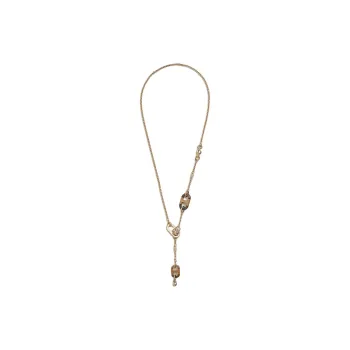HERMES Sur Mer Metal Necklaces Women's Gold