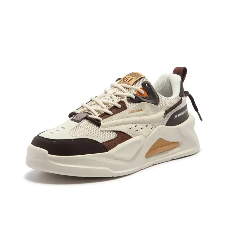 361° Jincheng Breathable Low Top Skateboard Shoes Men's Oat Milk-1