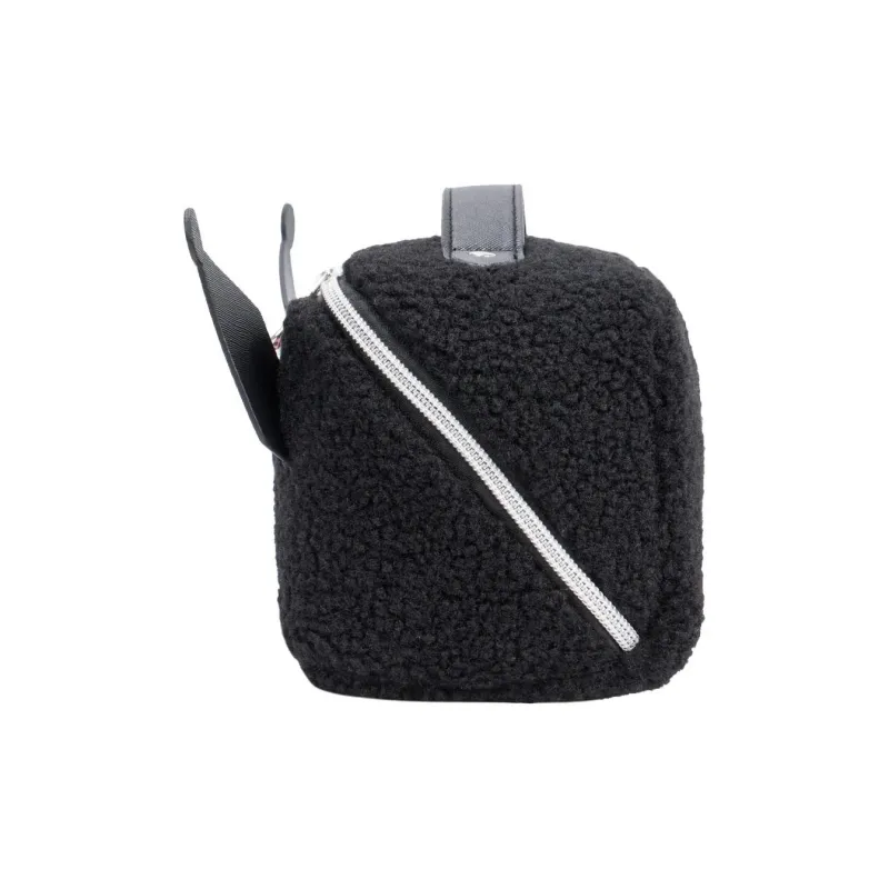 Sanrio Impressions Vanity Collaboration Faux Sherpa Fabric Makeup Bag Women's Black-2