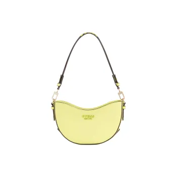 GUESS Smooth Faux Leather Handbag Shoulder Bag Regular Women's Yellow