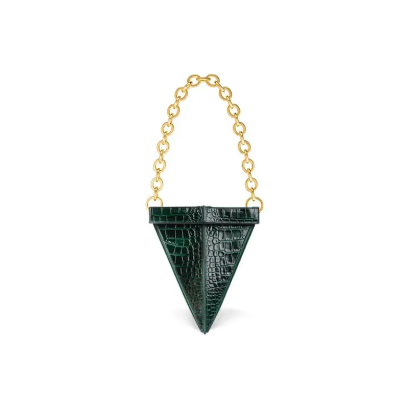 YEE SI Cow Leather Handbag Women's Green-4