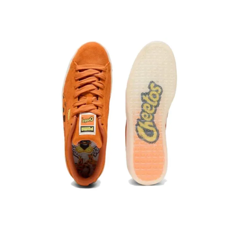 CHEETOS x PUMA Suede Slip-Resistant Low-Top Skateboard Shoes Men's Orange-3