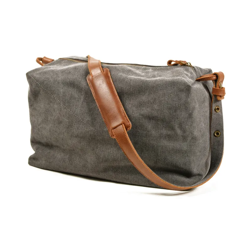TTaG．baG Top Grain Cow Leather With Canvas Canvas Bag Shoulder Bags Regular Men's Khaki/Green/Dark Gray-4