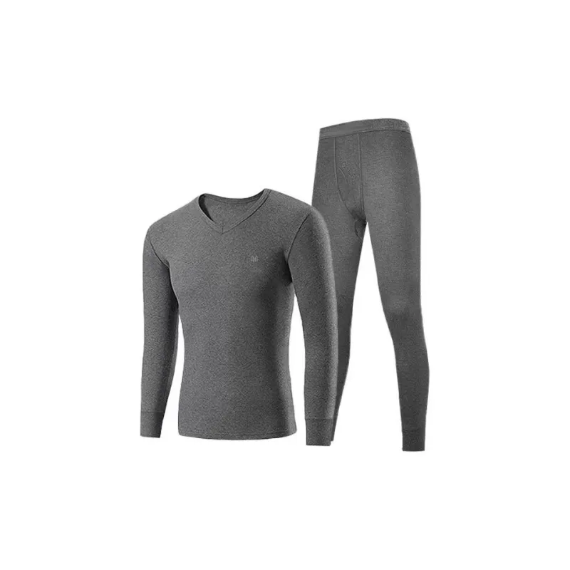 H YXIANG Thermal Set Men's Dark Gray-0