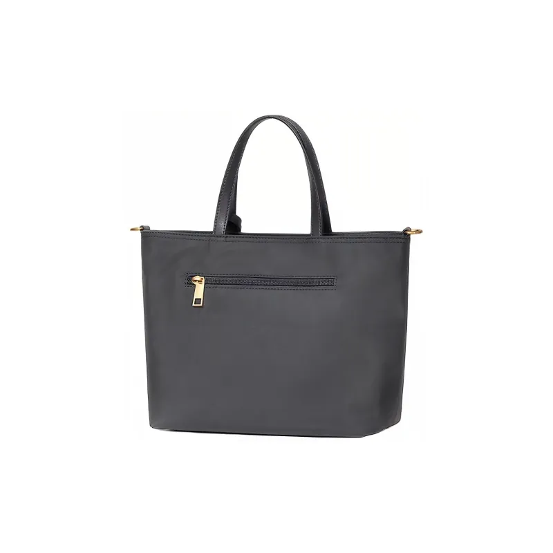 HAZZYS Fabric Tote Bag Shopping Bag Handbag Medium Size Women's Solid Color-3