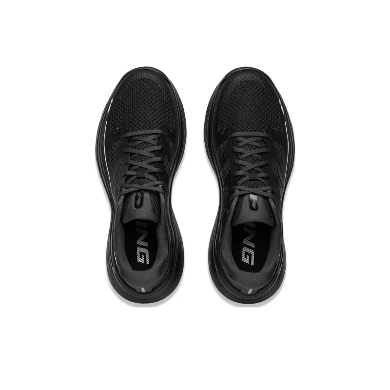 LiNing Ling Yue Anti Slip Wear Resistant Low Top Running Shoes Men's Black-3
