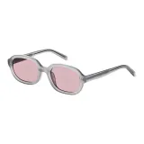 EQ-GS1007-B (Transparent Gray Frame Light Pink Lenses)