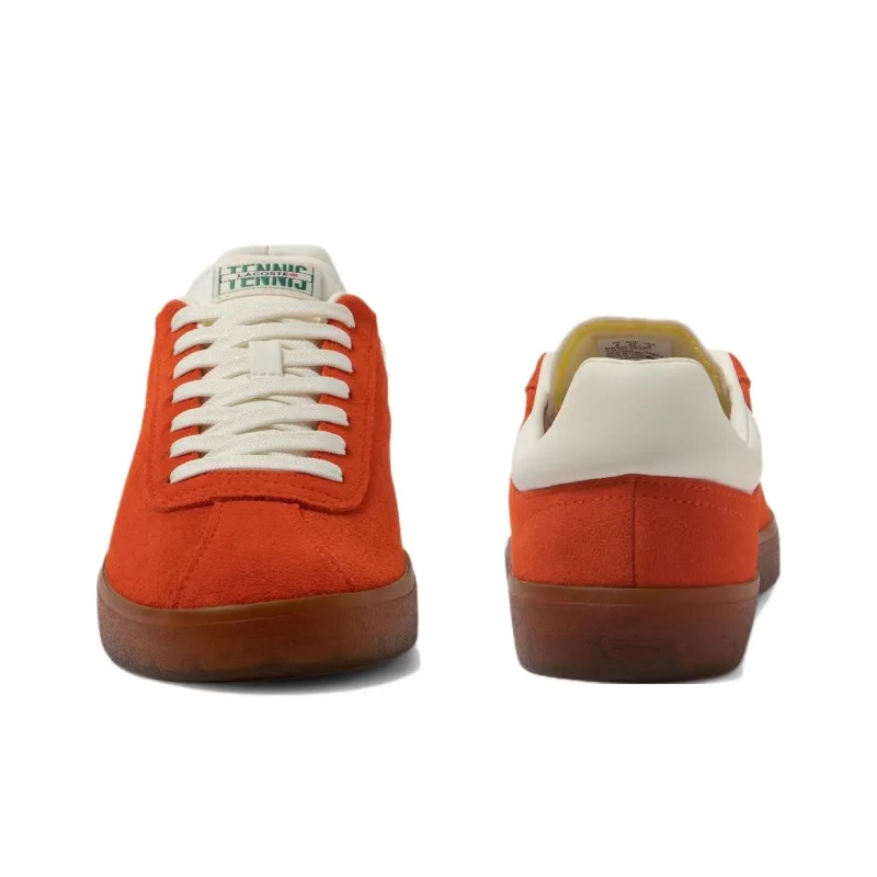 LACOSTE Low Top Skateboard Shoes Men's Orange Red-4
