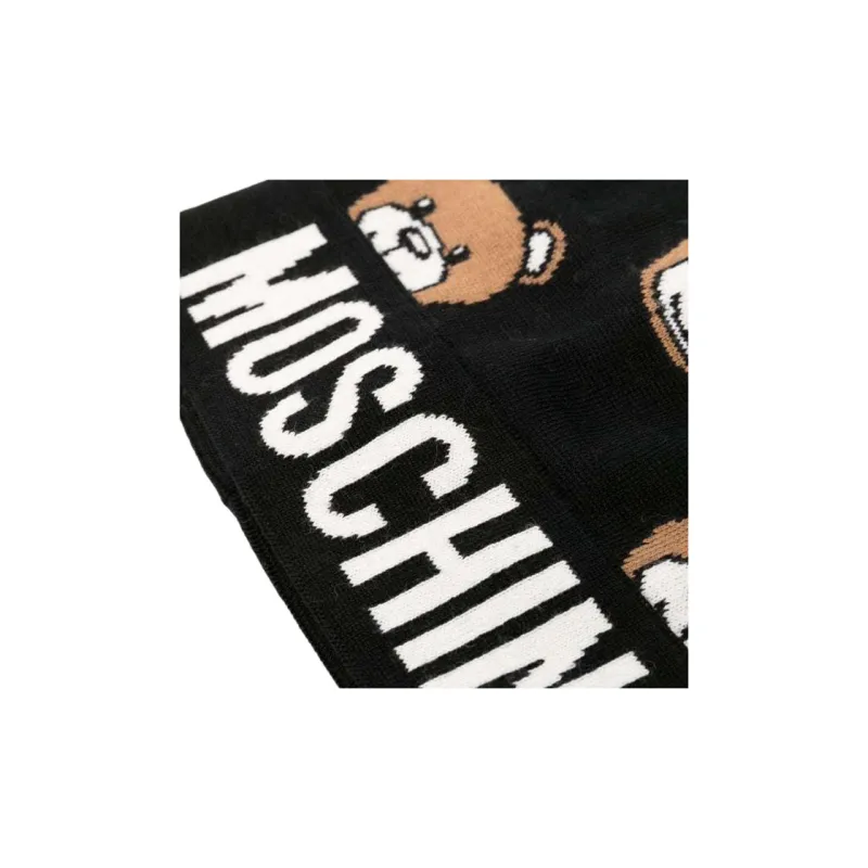 MOSCHINO Teddy Bear-jacquard Wool-blend Beanie-1